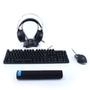 Kit Gamer Hp Pro GM3000 Teclado Mecânico + Headset + Mouse + Mousepad, Preto - GM3000 GM3000 HP e o setup perfeito para voce! Composto por um teclado 