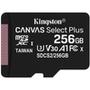Cartão de Memória Kingston Canvas Select Plus MicroSD 256GB Com poderoso desempenho, velocidade e durabilidade o Canvas Select Plus microSD da Kingsto