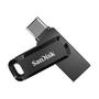 Pendrive Sandisk 128GB Ultra Dual Drive Go, USB-C, Preto   Uma vida cheia, não um armazenamento cheio Procurando um armazenamento que funcione em seus