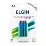 Características Marca: Elgin Modelo: AA-LR6 Não deixe de usar aparelhos por falta de pilhas, a Elgin desenvolveu as pilhas alcalinas AA indicadas para