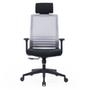 Cadeira Office Husky Sit 350 Light Grey, Encosto de Cabeça Fixo, Cilindro de Gás Classe 3, Base em Nylon   A Cadeira Perfeita para seu Home Office A C