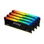 Memória Kingston Fury Beast RGB, 128GB   A Kingston FURY Beast DDR4 RGB impulsiona sua performance com velocidades de até 3733MHz, estilo desafiador e