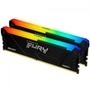 A linha FURY Beast impulsiona sua performance com velocidade de 3600MHz, com seu estilo desafiador e luzes RGB no comprimento do módulo para efeitos i