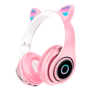 Fone de ouvido gatinho bluetooth 5.0 sem fio led rgb os fones de ouvido sem fio utilizam o bluetooth para se conectar aos dispositivos de áudio, ou se