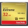 o cartão compact flash sandisk extreme 32gb - 120mb/s garante um rápido e confiável uso ao capturar fotos e vídeos. Possui incrível velocidade de leit