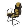 Cadeira Gamer Modelo Interlocutor para Escritório ou Home Office – Cor: Amarelo Mostarda com Preto - Tonalidade da Cor: Amarelo Mostarda com Preto - M