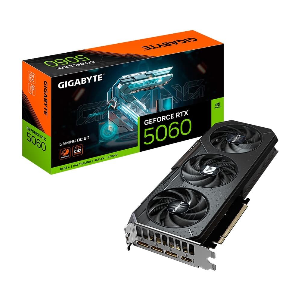 RTX 5060: O CUSTO-BENEFÍCIO REAL PARA O BRASILEIRO EM 2025 Placa de Vídeo Gigabyte RTX 5060 GAMING OC 8G NVIDIA GeForce, 8GB GDDR7, 128bits, DLSS, Triple Fan, Ray Tracing - GV-N5060GAMING OC-8GD