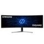 Monitor Gamer Curvo Samsung Odyssey RG90 49", DQHD, tela super ultrawide, 120Hz, HDMI, DP, USB, Freesync, com ajuste de altura, preto, série RG90   A 