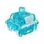 Switch Para Teclado Mecânico Crystal   Acionamento suave e silencioso Com uma força de atuação de apenas 40 ± 5gf, os Switches Akko Crystal Azul são e