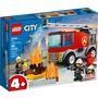 Um presente para crianças que adoram brinquedos de ação, LEGO® City Caminhão dos Bombeiros com Escada (60280) tem um icônico caminhão dos bombeiros co