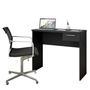 Mesa Para Computador Escrivaninha Home Office Estudos Pequena 1 Gaveta Escritório Quarto Preta