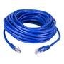 Conecte-se a internet ou trabalhe em rede com esse cabo padrão Cat5e na cor azul com 20 metros de comprimento. O cabo é fabricado em PVC de alta resis