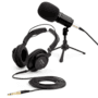 Esteja você dando o primeiro passo no podcasting ou atualizando sua configuração, o kit podcast microfone zoom zdm-1pmp com fones de ouvido, cabo xlr 