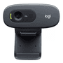 Webcam hd com microfone embutido c270 logitech proporciona chamadas de vídeo widescreen em hd 720p com imagem nítida e clara. Ajusta-se automaticament