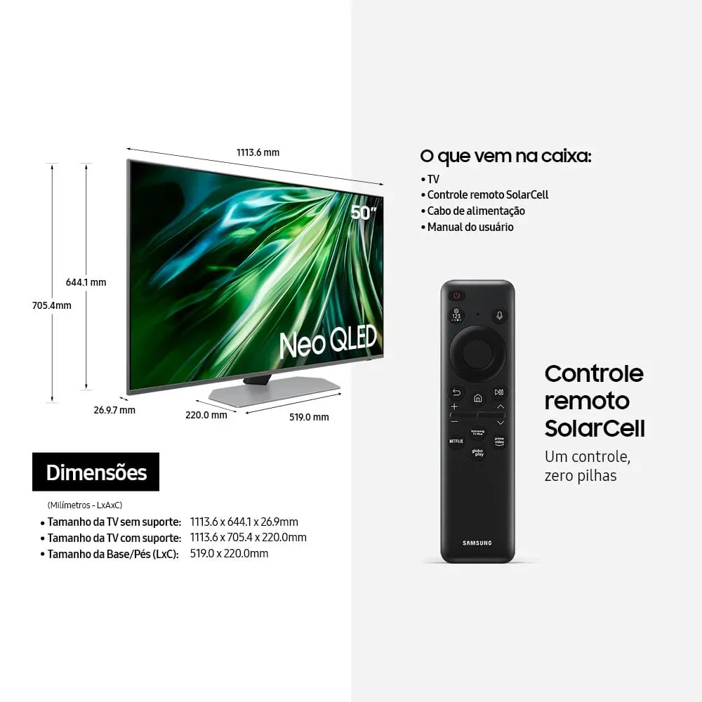 Smart TV 50 Polegadas Samsung Neo QLED 4K KaBuM