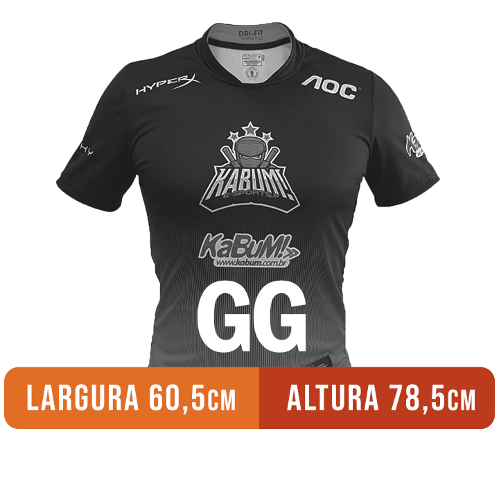 Camiseta Uniforme Oficial KaBuM e-Sports 2019 - tamanho gg