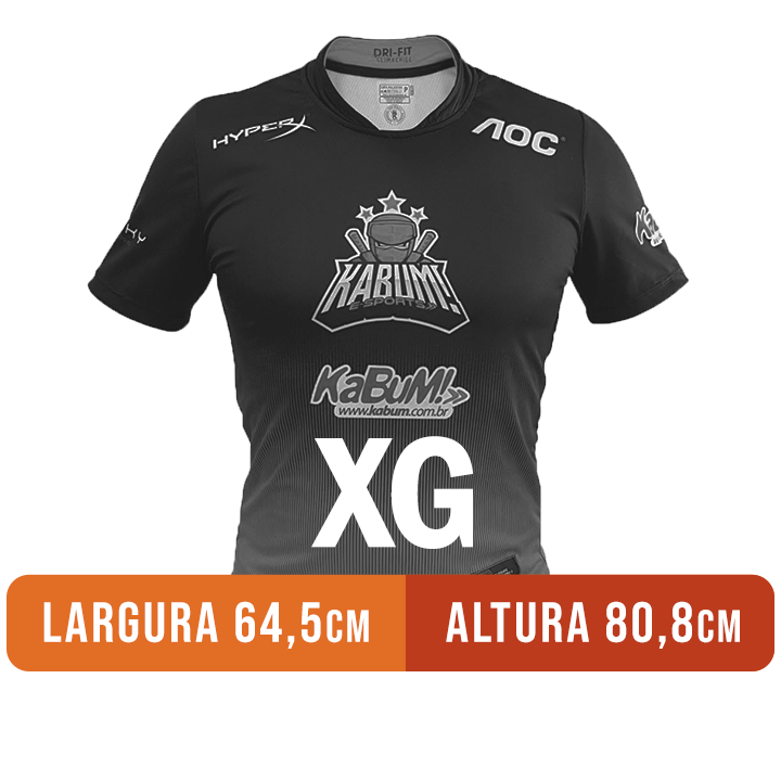 Camiseta Uniforme Oficial KaBuM e-Sports 2019 - tamanho xg