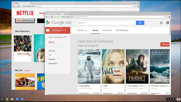 Acer Chromebook C733-C607 - Tela do Google Play Filmes