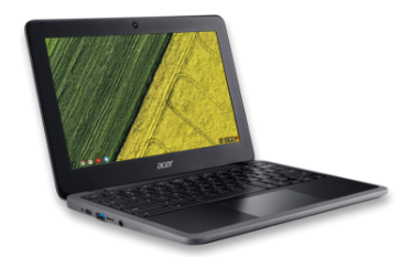 Acer Chromebook visão transversal