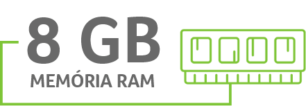 8 GB de memória RAM