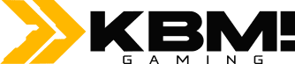 Logo KaBuM! Gaming Preto com as setas Laranjas
