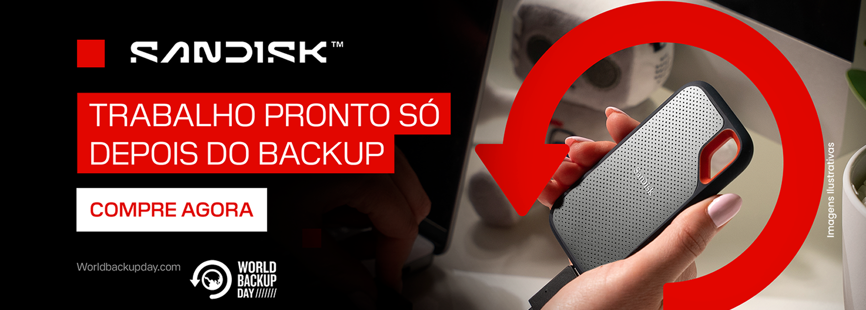 Trabalho pronto só depois do backup.