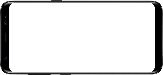 Galaxy S8 no modo paisagem
