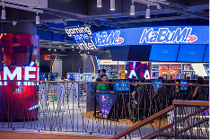 Loja física KaBuM na Galeria Magalu em São Paulo. Compras tech e gamer com experiências imersivas.