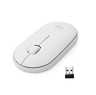 Mouse sem fio Logitech Pebble M350 com Clique Silencioso