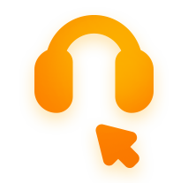 Ícone com uma seta apontando para um headset