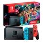 Console Nintendo Switch + Joy-Con Neon + Mario Kart 8 Deluxe + 3 Meses de Assinatura Nintendo Switch Online   Nintendo Switch com Joy-Con azul neon e 